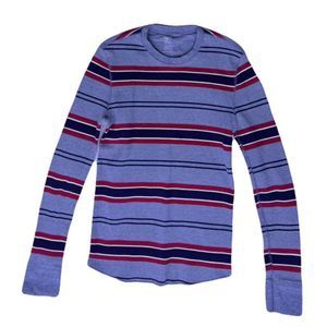 Gap Long Sleeve Striped Thermal Shirt - Men's Small - Gray - Gently Used